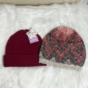Set Grandoe Lucky Brand Knit Beanies